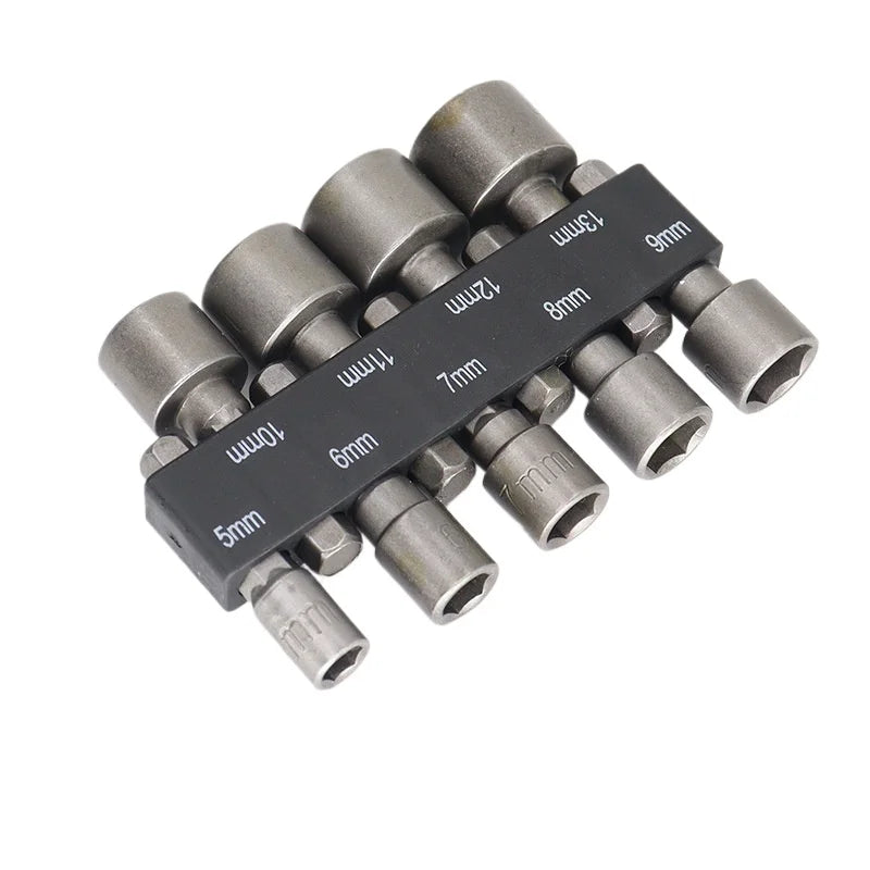 9-14pcs 5mm-13mm Hex Sockets Sleeve Nozzles Nut Driver Set Screwdriver Set Schroevendraaier Set Bits Sets Tools Socket Wrenches Beauty World Shop