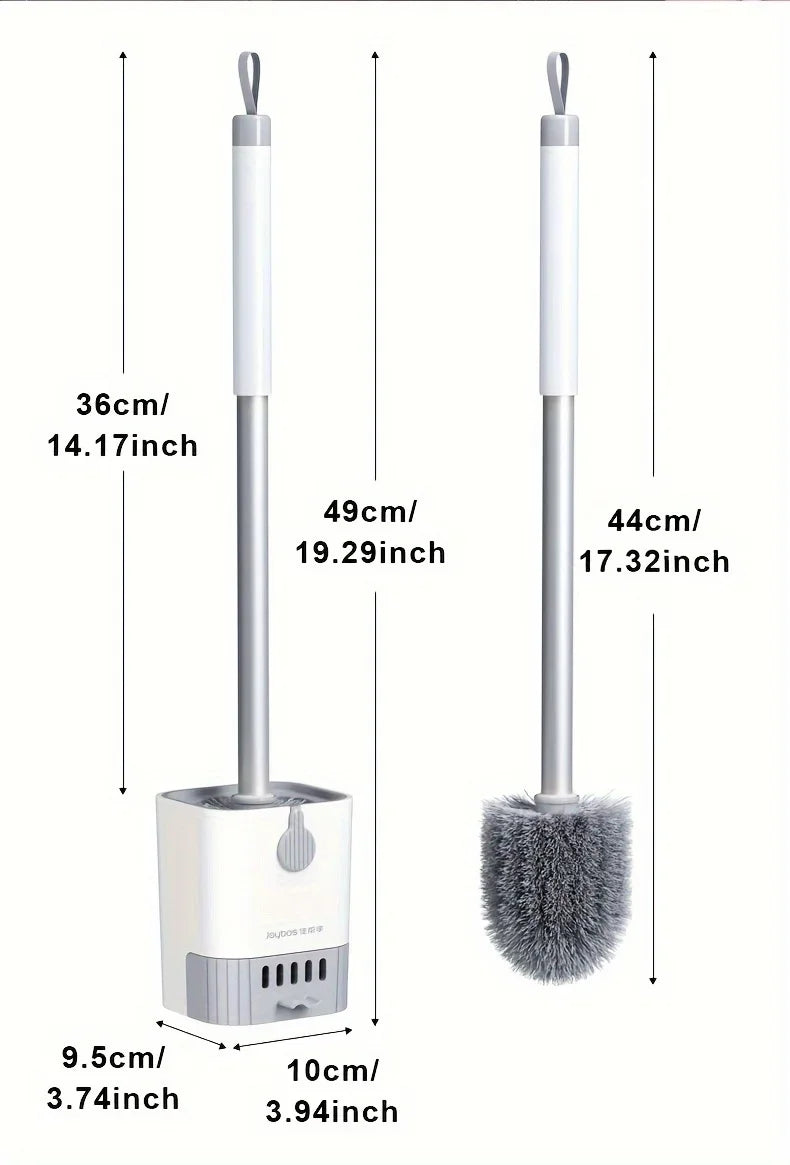 Toilet Brush Set With Holder, Wall Mounted Long Handle Toilet Brush Flexible Toilet Brush Bathroom Brush Cleaning Tools Beauty World Shop