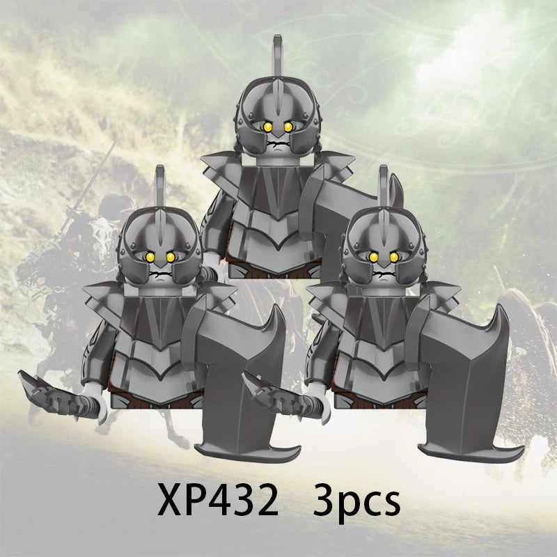 3pcs Lord Rings Elves Orcs Army Dwarf Rohan Mini Action Toy Figures Building Blocks Assembly Toys for Kids Birthday Gift Beauty World Shop