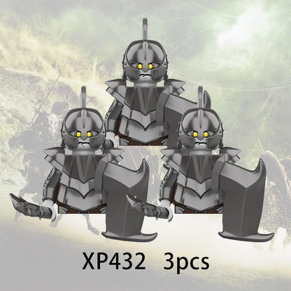 3pcs Lord Rings Elves Orcs Army Dwarf Rohan Mini Action Toy Figures Building Blocks Assembly Toys for Kids Birthday Gift Beauty World Shop