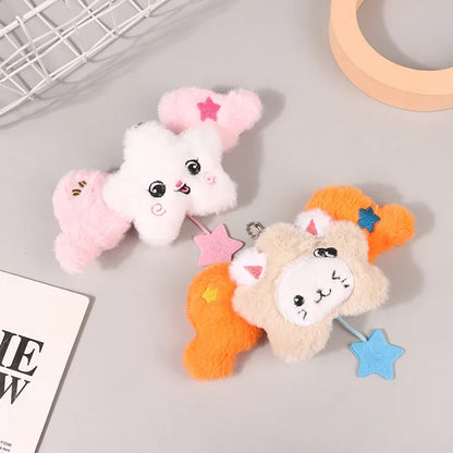 1PC Star Pendant Key Chain Doll Album Plush Pendant Doll School Bag Decoration Gifts Beauty World Shop