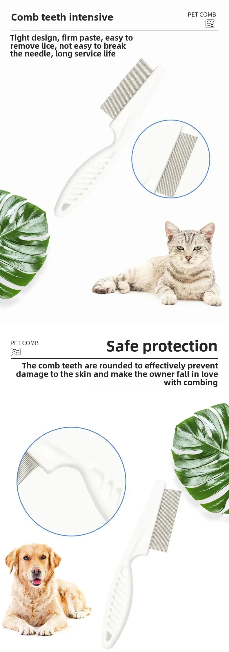 Professional Flea Comb for Dogs and Cats, Effective Grooming Tool for Removing Fleas and Ticks Beauty World Shop