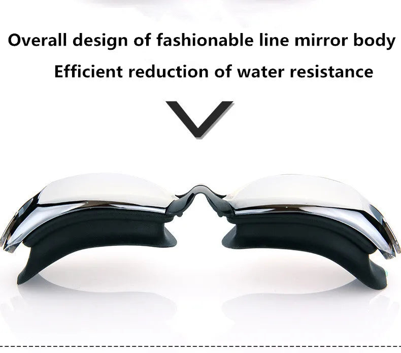 Swimming Goggles Adult Pool Glasses Anti Fog Men Women UV Protection Optical Waterproof Swim Eyewear with Earplugs Beauty World Shop
