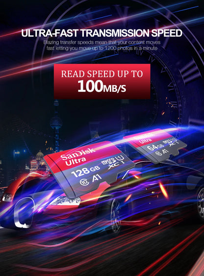 Original Sandisk Memory Card 256GB 128GB 64GB 32GB TF micro sd card Class 10 UHS-1 flash card Memory Microsd for Samrtphone PC Beauty World Shop