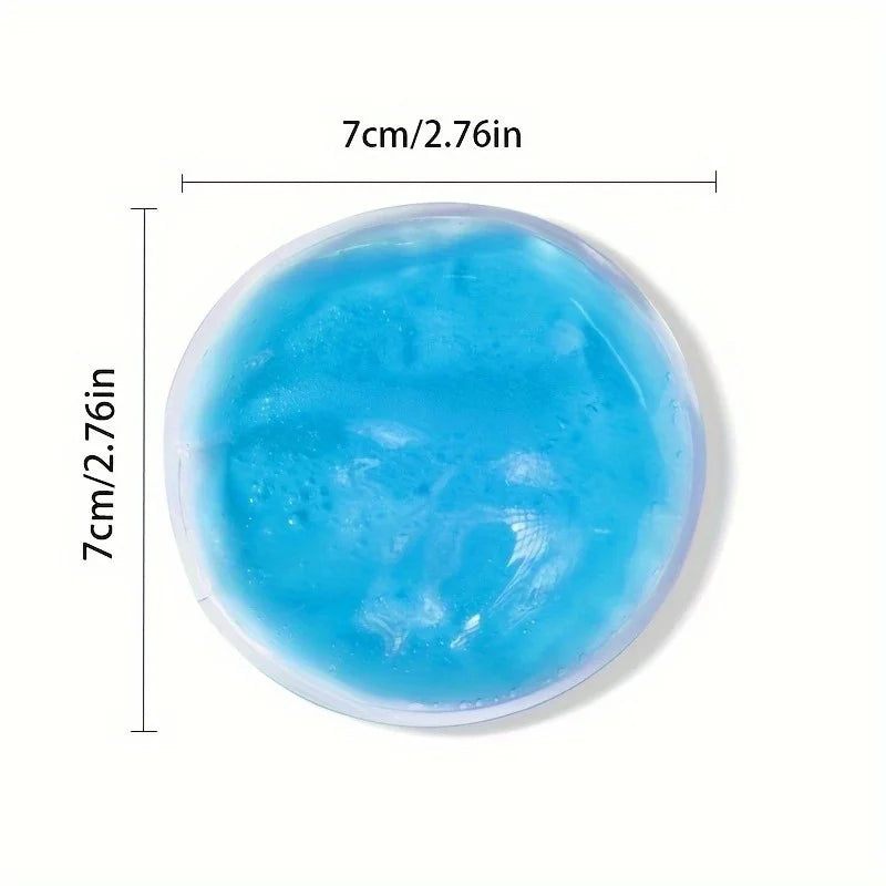 4pcs Reusable Gel Ice Pack Hot Cold Compress, Small Round Ice Packs for Body Pain Relief, Perfect for Family & Travel Use Beauty World Shop