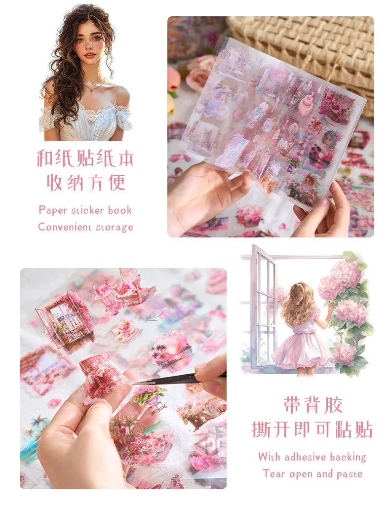 20Sheets PET Stickers Season Series PET Decorative Stickers Diary Scrapbooking Material Decor Album Stationery Stickers Beauty World Shop