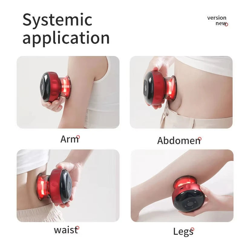 wireless Body Scraping Massage Smart 6/12 Gear Electric Vacuum Cupping Heating Suction Cup Device Back Neck Arm Massger Beauty World Shop