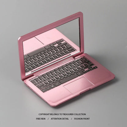 Creative Portable Mini Computer Mirror Foldable Laptop Shape Makeup Mirror High Quality Pocket Mirror Beauty Makeup Mirror Beauty World Shop