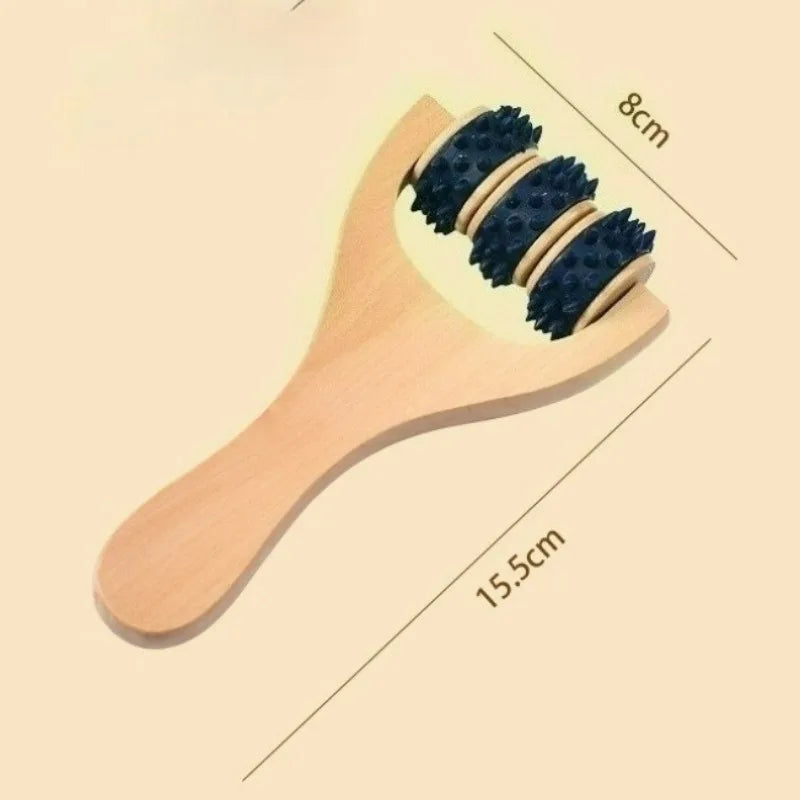 Wooden Massage Roller Set | Handheld Body & Foot Massager for Neck Back Legs | Muscle Relief Tool for Home & Office Use Beauty World Shop