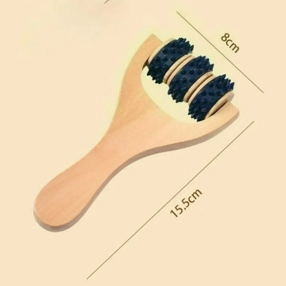 Wooden Massage Roller Set | Handheld Body & Foot Massager for Neck Back Legs | Muscle Relief Tool for Home & Office Use Beauty World Shop