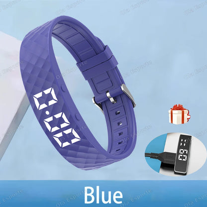 Vibrating Alarm Clock Watch Heavy Sleepers Silent Wake-Up Smart Bracelet Men Women Adjustable Wearable Vibration Wrist Band Ht30 Beauty World Shop