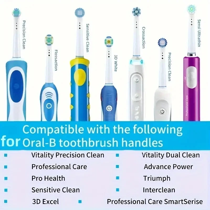 4/12/16/20 Pcs Replacement Toothbrush Heads Compatible with Oral-B Braun Professional Electric Toothbrush Heads Brush Heads Beauty World Shop
