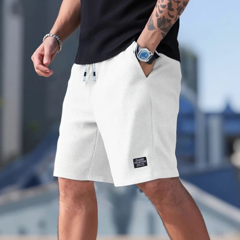 Men's Shorts, Men's Casual Pants, Men's Beach Shorts, Men's Sports Shorts, New Fashionable Textured Fabric, Breathable Pants, Suitable for Daily Casual Wear and Sports Beauty World Shop