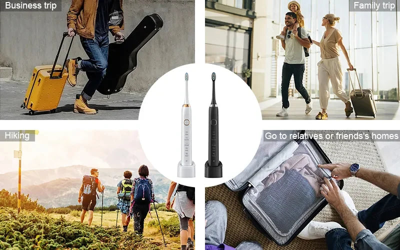 Sonic Electric Toothbrush Smart Ultrasonic Dental Teeth Whitening Rechargeable Adult Tooth Brush Sarmocare S100 With8 Brush Head Beauty World Shop