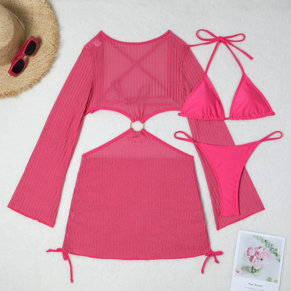 2026 Sexy Bikinis Female Swimsuits Women's Three-Piece Swimwear Beach Swim Wear Bathing Suits Brazilian Bikini Set Pool Bather Beauty World Shop