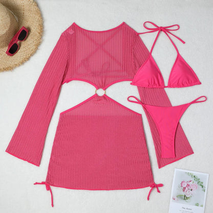 2026 Sexy Bikinis Female Swimsuits Women's Three-Piece Swimwear Beach Swim Wear Bathing Suits Brazilian Bikini Set Pool Bather Beauty World Shop