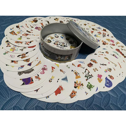 Disney Card Board Game 100th Anniversary Iron Box Card Frozen Princess 2 to 8 Player Family Holidays Camping Christmas Kids Gift Beauty World Shop