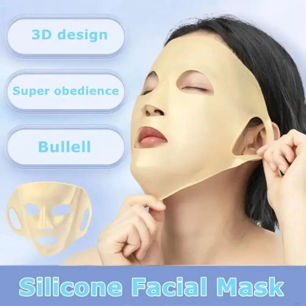 Silicone Mask Cover 3D Ear-type Anti-slip Anti-drop Fixed Mask, Auxiliary Moisturizing Mask Cover to Prevent Evaporation Tool Beauty World Shop