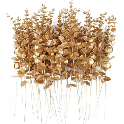 10/20pcs Artificial Plants Eucalyptus Leaves Fake Plants Vase Home Table Party Wedding Bridal Bouquet Decorations Outdoor Garden Beauty World Shop