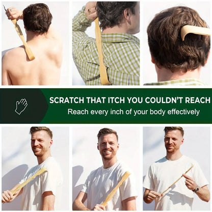 Bamboo Back Scratcher Aid Stick Scratching Massage Roller Long Wooden Body Large Stick for Men and Women Back Scratcher Massager Beauty Trend Shop