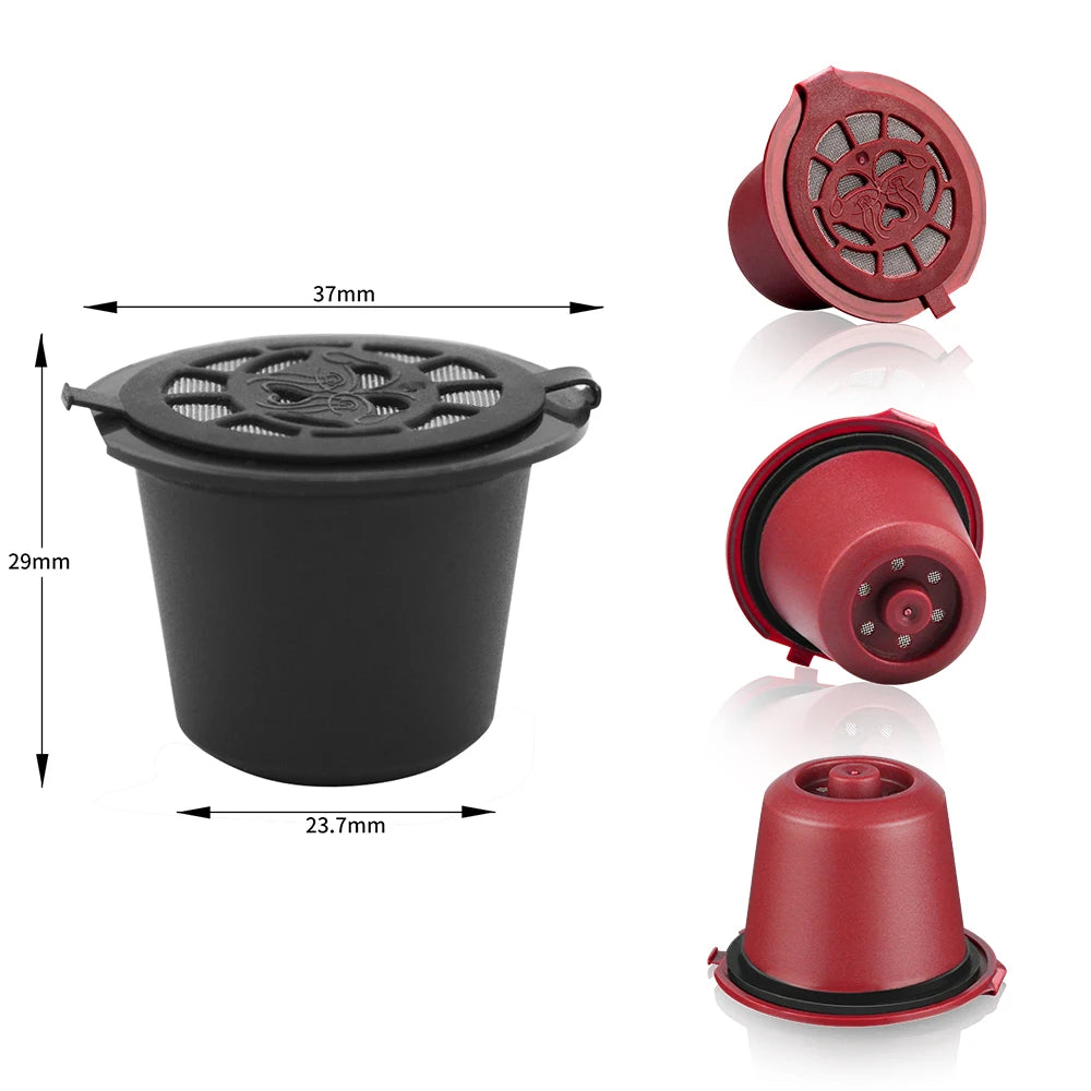 Reusable Coffee Capsule for Nespresso Machine with Stainless Filter Mesh Icafelas Refill Espresso Pod Kitchen Tamper Accessories Beauty World Shop