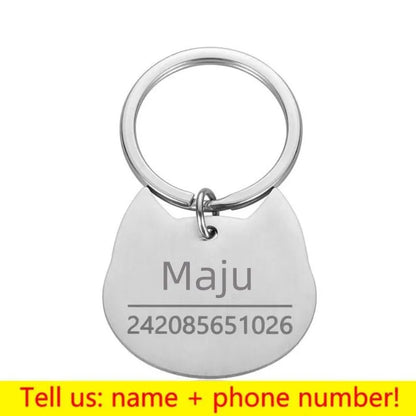 Personalized Engraved Cat Dog Pet ID Tag Dogs Anti-lost Collar Charm Engraving Pet Name Collar for Puppy Cats Collar Accessories