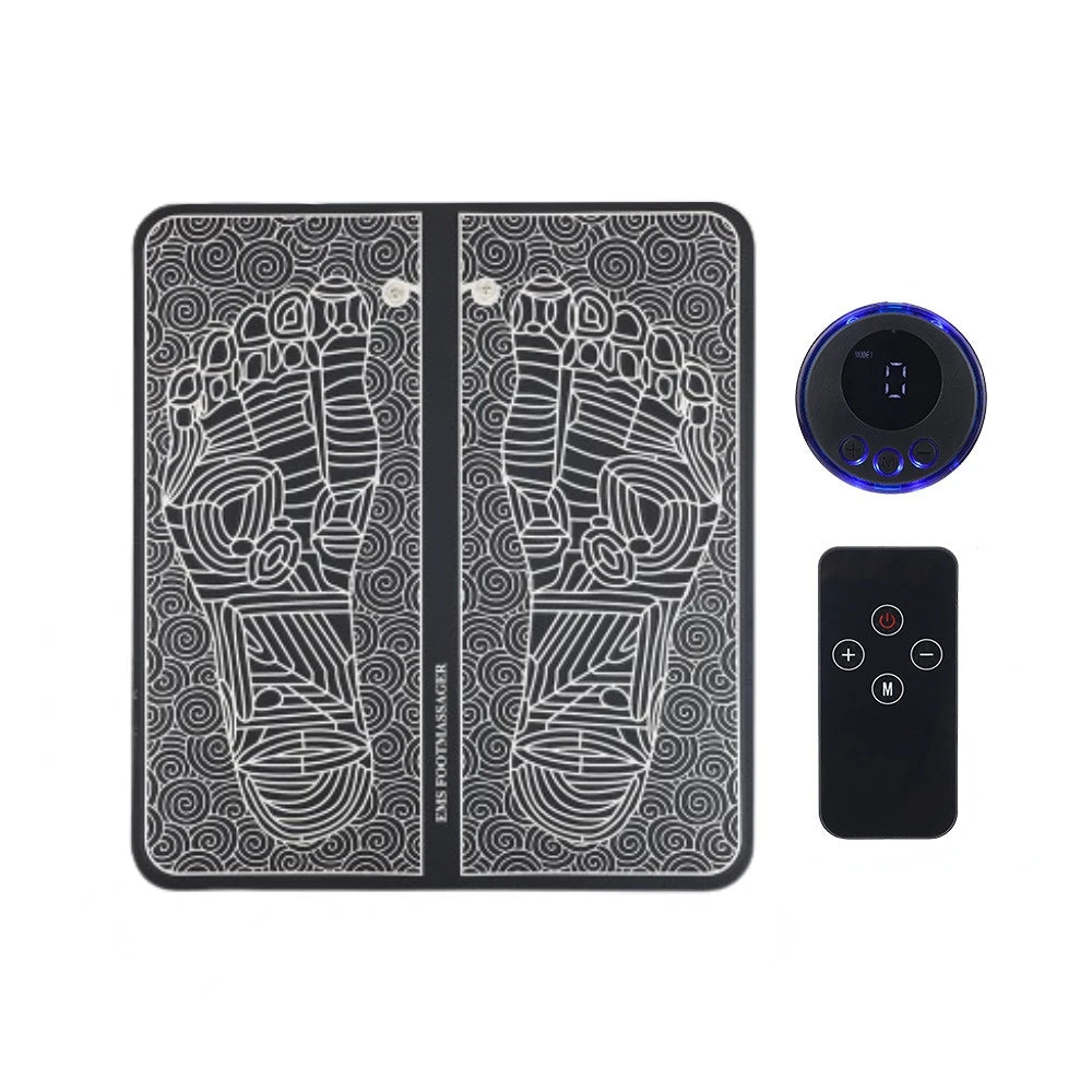 EMS Foot Massager Pad Relief Pain Relax Feet Acupoints Massage Electric Muscle Stimulation Improve Blood Circulation Relax Feet Beauty World Shop