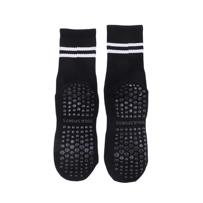 1pair Men's Cotton Non-slip Yoga Socks With Grips Breathable Anti Skid Floor Socks For Pilates Gym Fitness Size 39-44 Beauty World Shop