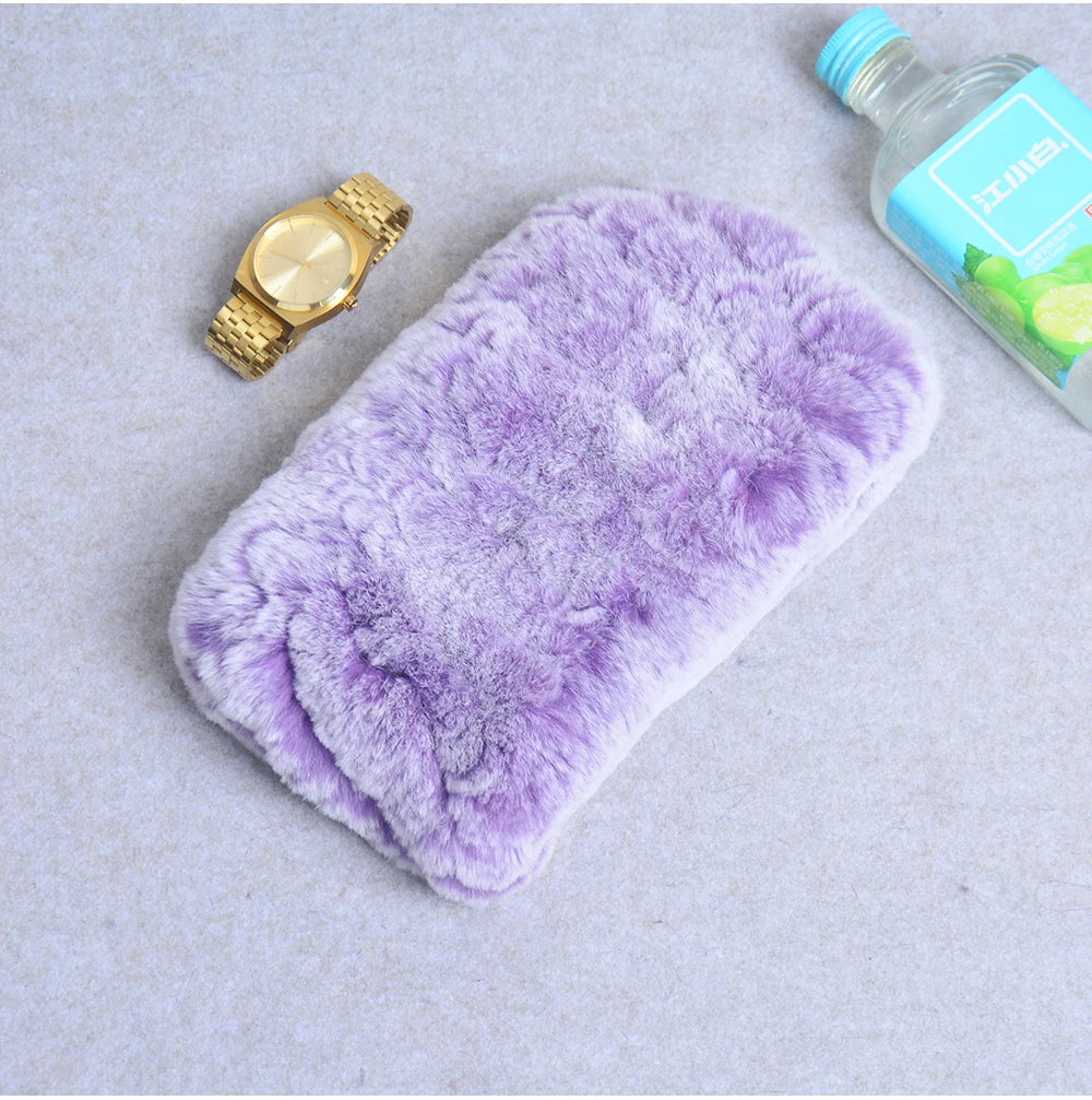 Women Handmade Stretch 100% Real Rabbit Fur Scarf Knit Genuine Rex Rabbit Fur Headbands Girls Natural Rabbit Fur Ring Scarves Beauty World Shop