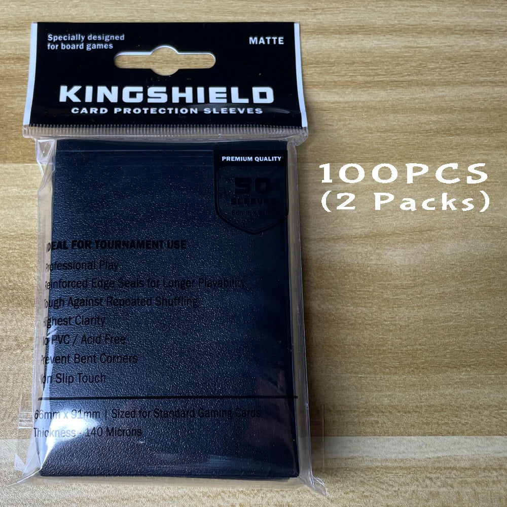 100PCS Matte Colorful Standard Size Card Sleeves TCG Trading Cards Protector Tarot Shield Board Games Cover PKM 66x91mm Beauty World Shop