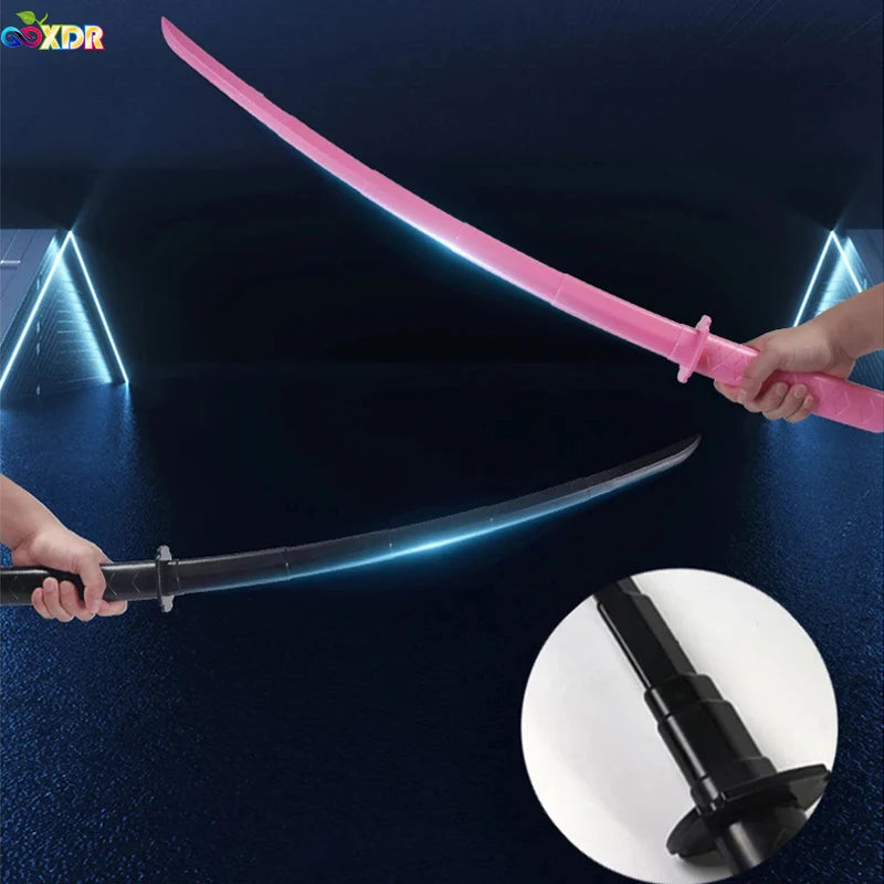1/2/3PCS 3D Printed Gravity Straight Out Telescopic Samurai Stress Relief Toy Stretchable Cos Props Creative Folding Katana Gift Beauty World Shop
