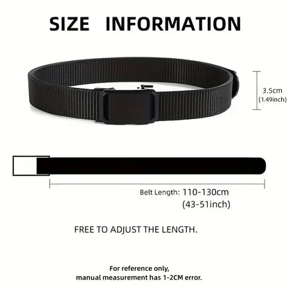 New Automatic Buckle Belt, Canvas Tactical Workwear Casual Outdoor Military Training Pants Belt For Men Beauty World Shop