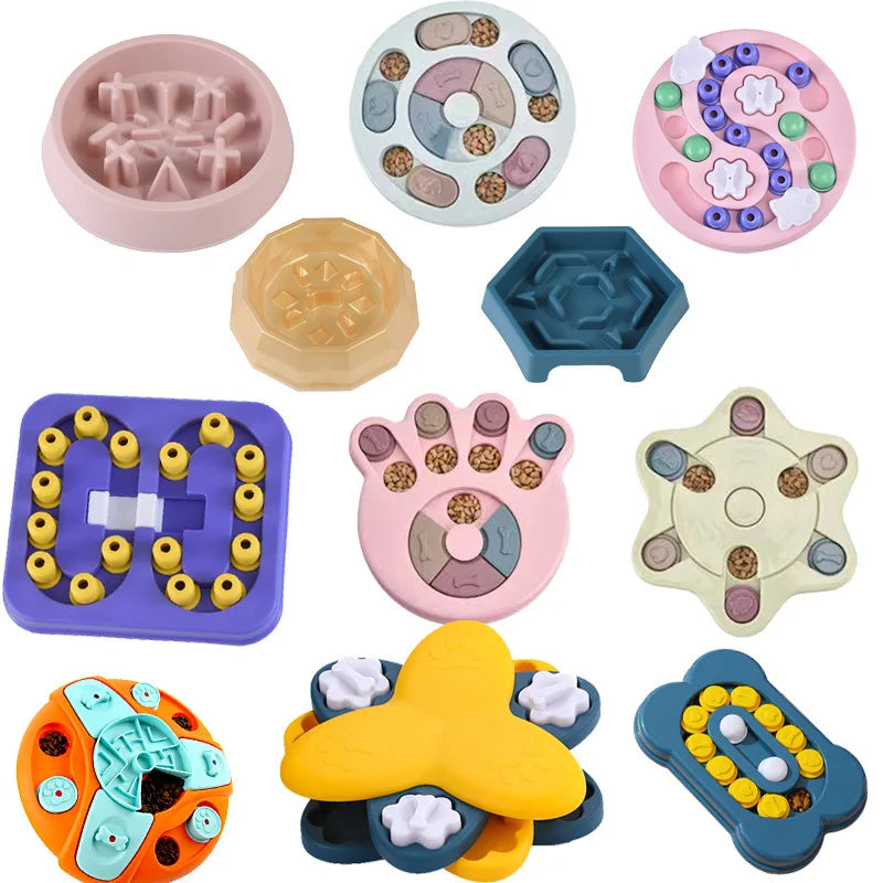 Dog Puzzle Toys Slow Feeder Interactive Increase IQ Food Dispenser Non-Slip Slowly Eating Bowl Cat Dogs Food Games Beauty World Shop