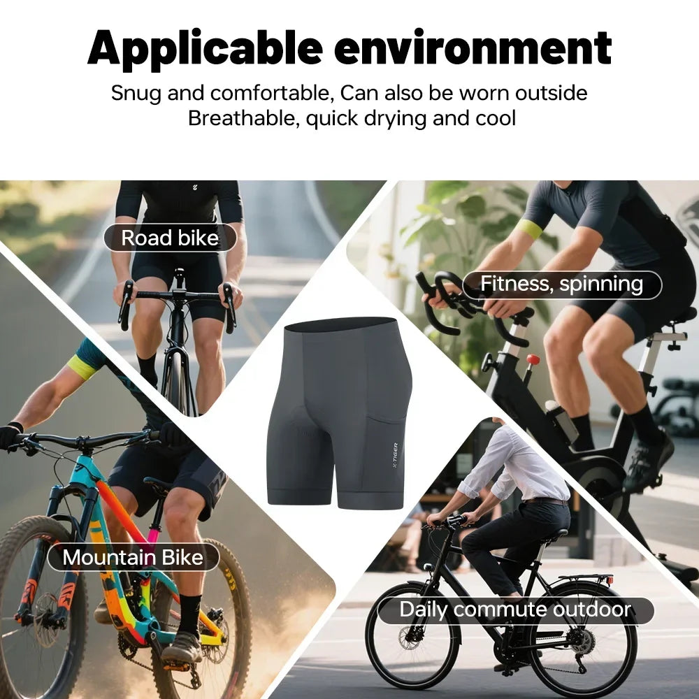 X-TIGER Cycling Shorts 6D Gel Cushioned Cycling Shorts MTB Cycling Briefs Cycling Lounge Pants Yoga Pants Sports Fitness Pants Beauty World Shop