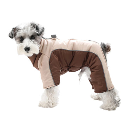 Warm Pet Clothes With D-ring Reflective Dog Jumpsuit For Small Medium Dogs Camouflage Puppy Coat For Winter Chihuahua Pug Jacket