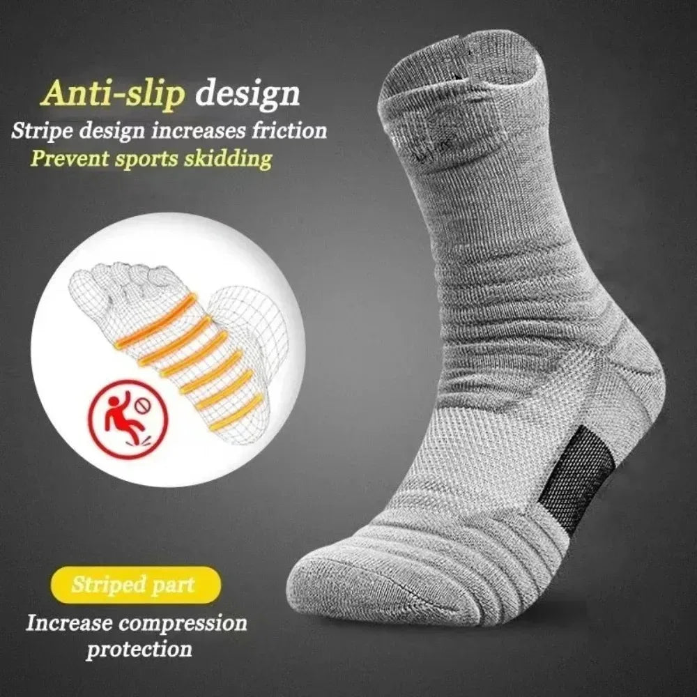 3 Pairs Men's Performance Athletic Crew Socks Comfort Fit Cushion Breathable Socks for Outdoor Running Hiking Sports Beauty Trend Shop