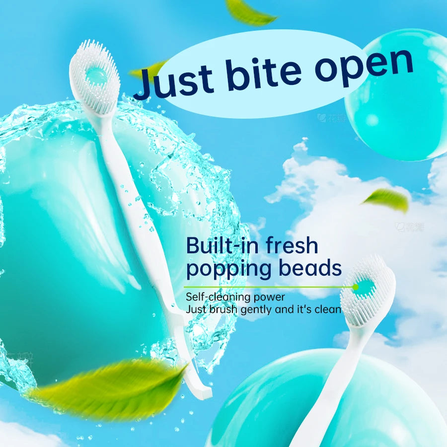 Portable Travel Toothbrush Mini Exploded Bead Toothbrush Disposable Adult Cleaning Toothbrush Individually Packaged Beauty World Shop