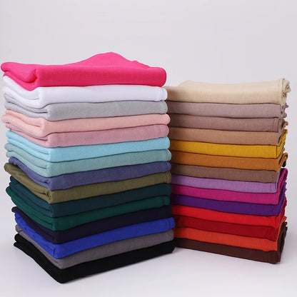 Muslim Jersey Hijab Scarf Women Long Solid Color Head Wrap For Women Hijabs Scarves Ladies Muslim Veil Jersey Hijabs Beauty World Shop