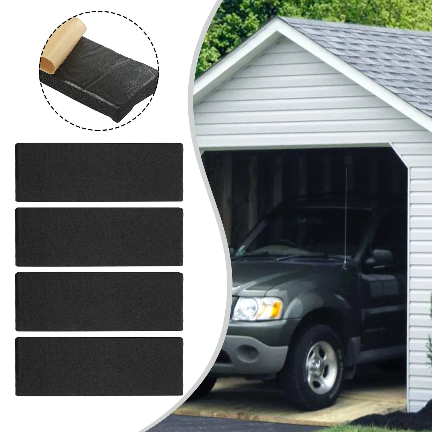 4pcs Set Garage Car Door Protector Wall Corner Bumper Guard Foam Block For Parking Spaces Warehouses Protecte Bump And Scratches Beauty World Shop