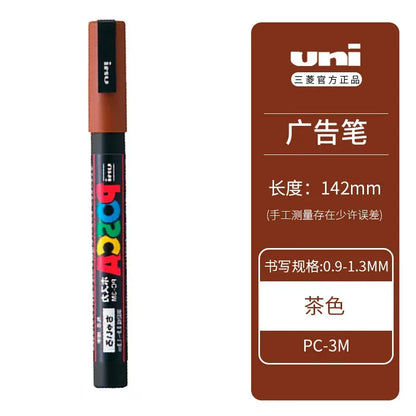 Uni Posca Full Marker PC-1M 3M 5M Multi-Colours Acrylic Permanente Rotulador Poster Graffiti Painting Pen For Fabric Rock Metal Beauty World Shop