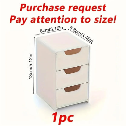 Chic 3-Tier Desk Organizer with Drawers - Ideal for Office Supplies, Jewelry & Cosmetics Storage - Portable Divider Box Beauty World Shop