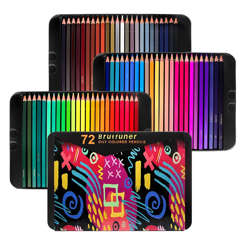 Brutfuner 48/72/120/150/160/180Colors Pencils Professional Oil Wood Soft Watercolor Pencil For School Draw Sketch Art Supplies Beauty World Shop