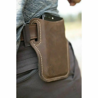 Men Phone Case Holster Cellphone Loop Holster Belt Waist Bag Props Leather Purse Phone Wallet Running Pouch Travel Camping Bags Beauty World Shop