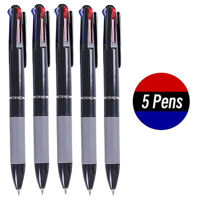 3 in 1 Red/Black/Blue Ink Color 0.7mm Student Ballpoint Pens Ball Point Writing Stationery Fine School Supplies Pencils Office Beauty Trend Shop