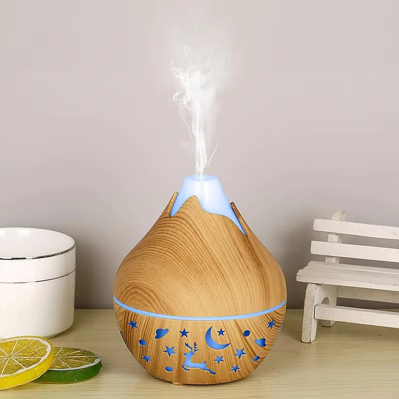USB Ultrasonic Cool Mist Sprayer Essential Oil Fragrance 200ml Mini Home Wood Grain Air Humidifier Electric Air Aroma Diffuser Beauty World Shop
