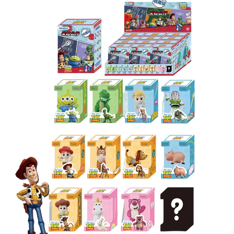 JANDOOM Disney Toy Story Stitch Mickey Mouse Winnie Zootopia Doraemon Action Figure Rice Grains Doll Model Blind Box Toys Gifts Beauty World Shop