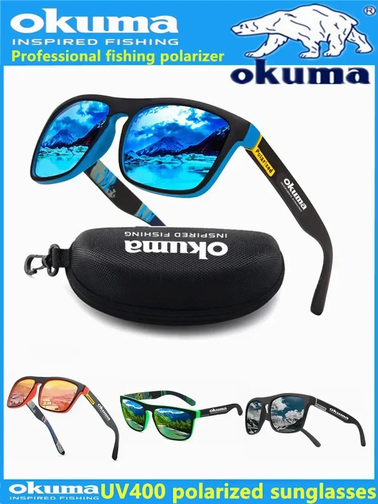 Okuma Polarized Sunglasses UV400 for Men and Women Outdoor Hunting, Fishing, Driving Bicycles, Sunglasses Optional Box Beauty World Shop