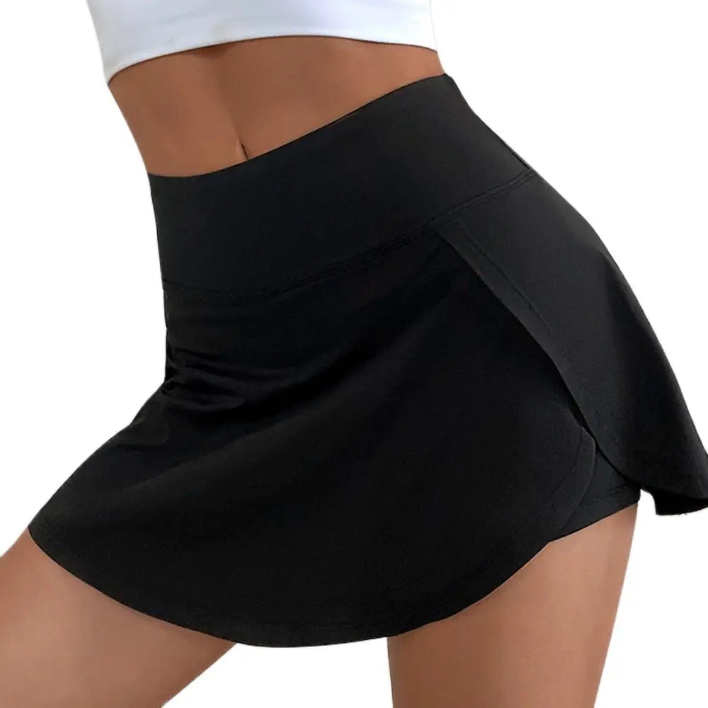 High Waist Sports Culottes Women Yoga Fitness Tennis Lining Anti Light Running Quick Drying Skirt Suitable for Running Yoga Beauty World Shop