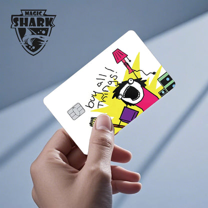 2025 New Mcloving Meme Cartoon Spider Anime Red Eyes Black Dragon PVC Sticker Film Skin for Debit Bank Credit Card Beauty World Shop