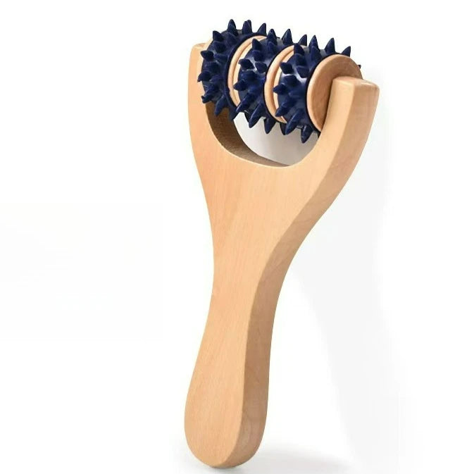 Wooden Massage Roller Set | Handheld Body & Foot Massager for Neck Back Legs | Muscle Relief Tool for Home & Office Use Beauty World Shop